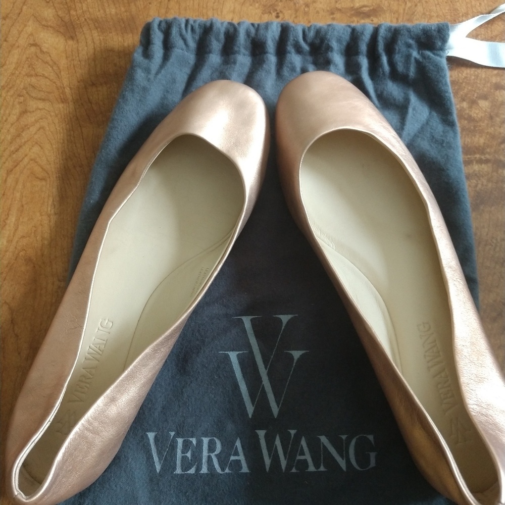 Vera Wang Rose Gold Lara Ballet Flats size 9M